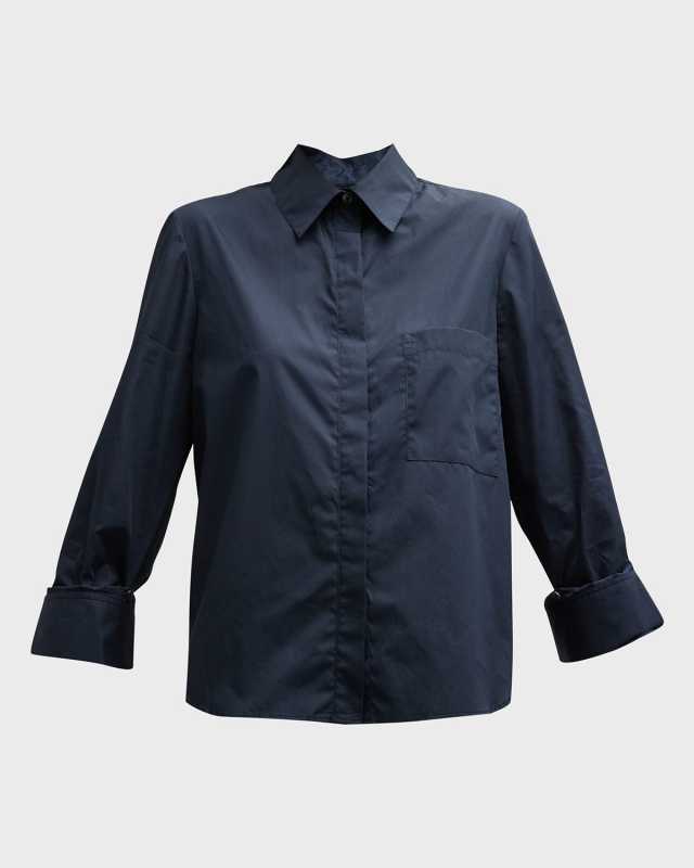 The Boyfriend Cotton Button-Front Shirt